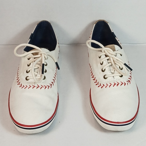 Keds x MLB Los Angeles Dodgers Baseball Sneakers in White Red Blue size 8.5 - Picture 2 of 9